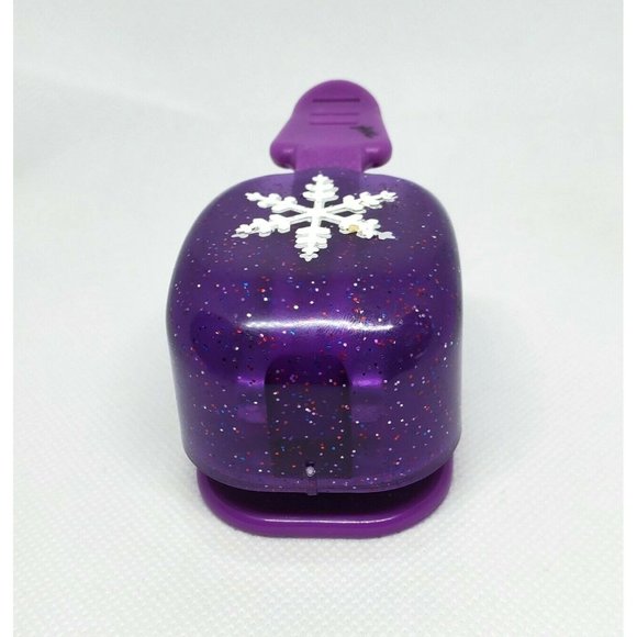 Purple Glitter EK Success Snowflake Pop Up Craft Paper Shaper Scrapbooking - Picture 6 of 12